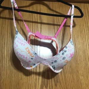 Cute peace sign bra